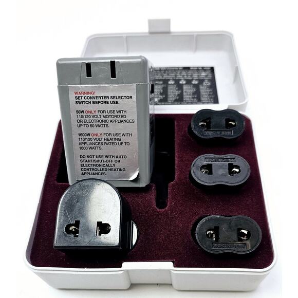 Voltage Valet Foreign Travel Voltage Converter Kit 50 Watt/1600 Watt Model VCCP - Picture 2 of 5